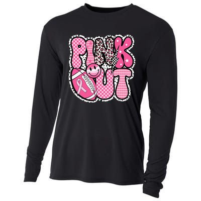 P.Ink Out Football Team Breast Cancer Awareness Month Gift Cooling Performance Long Sleeve Crew