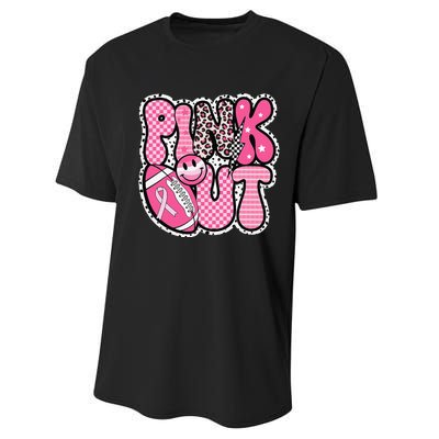 P.Ink Out Football Team Breast Cancer Awareness Month Gift Performance Sprint T-Shirt