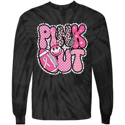 P.Ink Out Football Team Breast Cancer Awareness Month Gift Tie-Dye Long Sleeve Shirt