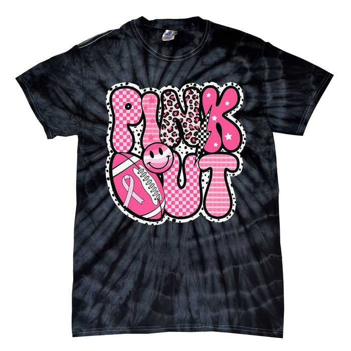 P.Ink Out Football Team Breast Cancer Awareness Month Gift Tie-Dye T-Shirt