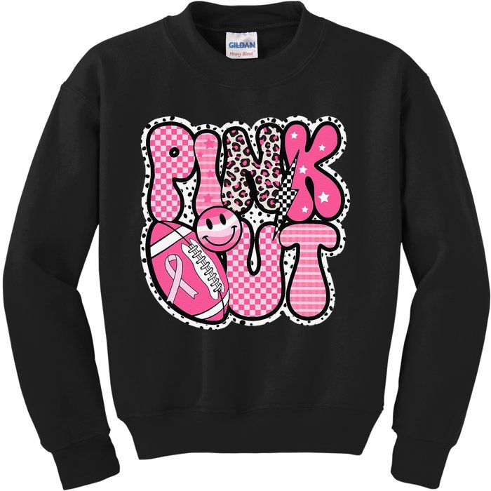 P.Ink Out Football Team Breast Cancer Awareness Month Gift Kids Sweatshirt