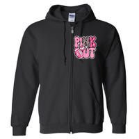 P.Ink Out Football Team Breast Cancer Awareness Month Gift Full Zip Hoodie