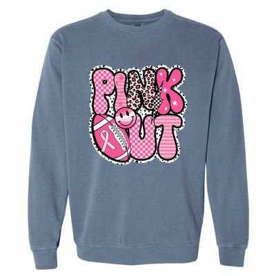 P.Ink Out Football Team Breast Cancer Awareness Month Gift Garment-Dyed Sweatshirt