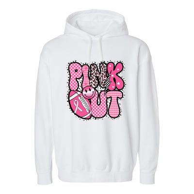 P.Ink Out Football Team Breast Cancer Awareness Month Gift Garment-Dyed Fleece Hoodie