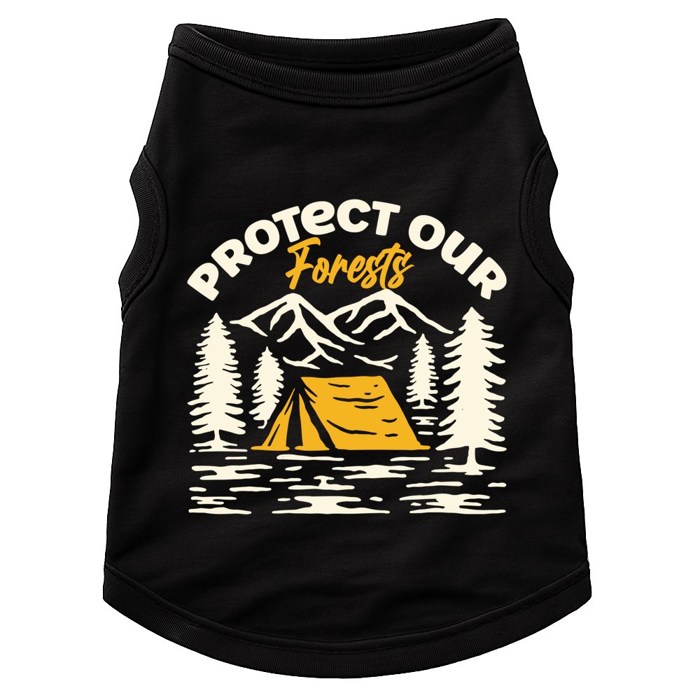 Protect Our Forests Vintage Retro Outdoor Camping Gift Doggie Tank