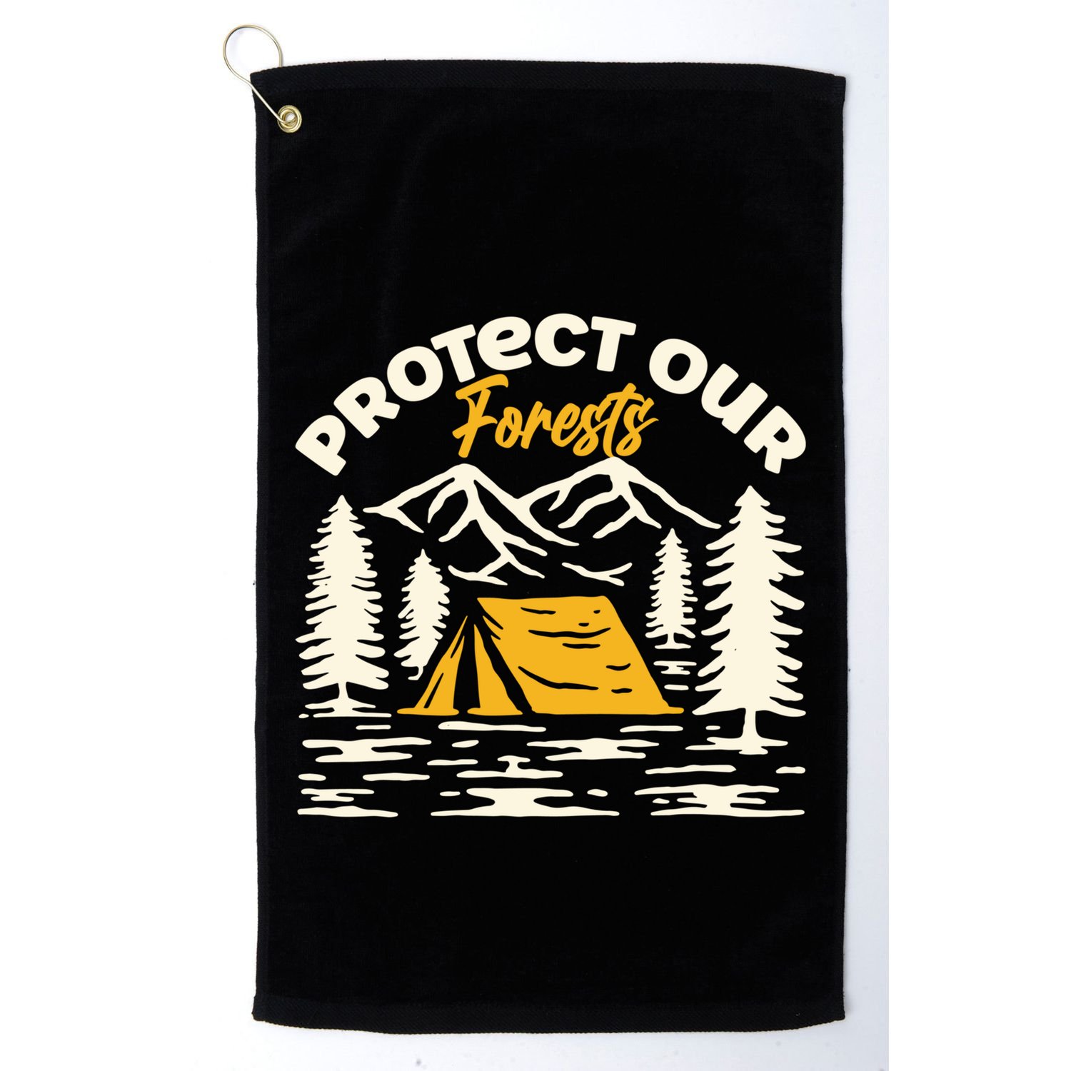 Protect Our Forests Vintage Retro Outdoor Camping Gift Golf Towel