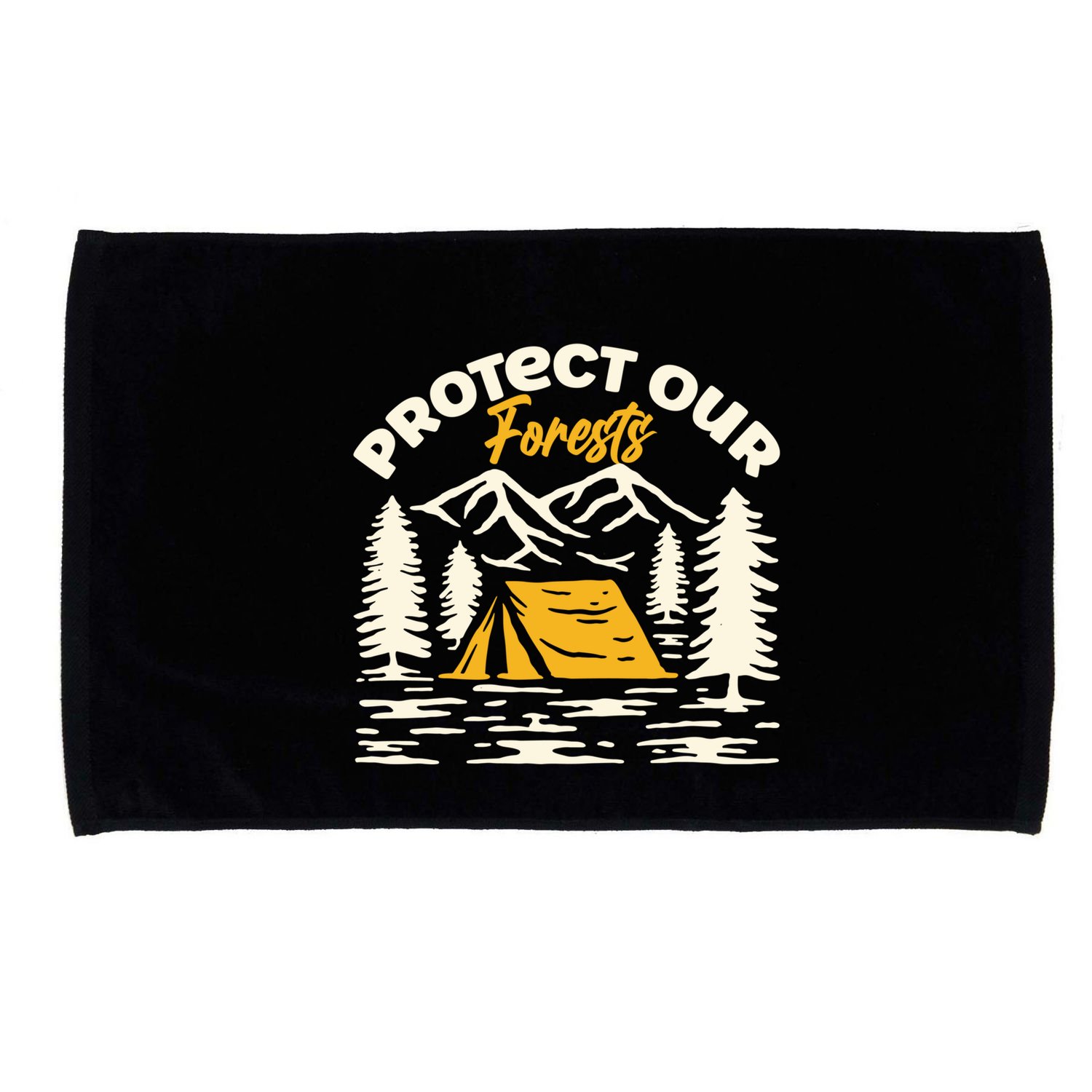 Protect Our Forests Vintage Retro Outdoor Camping Gift Microfiber Hand Towel