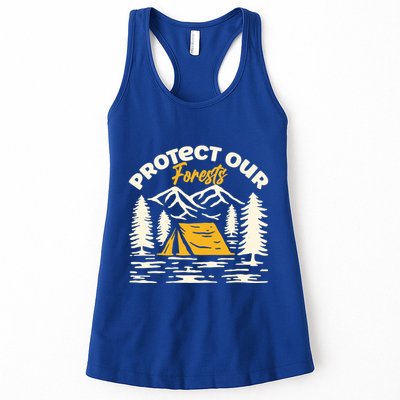 Protect Our Forests Vintage Retro Outdoor Camping Gift Womens Tank Top
