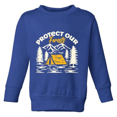 Protect Our Forests Vintage Retro Outdoor Camping Gift Toddler Sweatshirt