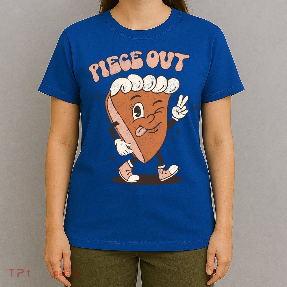 Piece Out Funny Pumpkin Pie Thanksgiving Retro Style Meaningful Gift T-Shirt