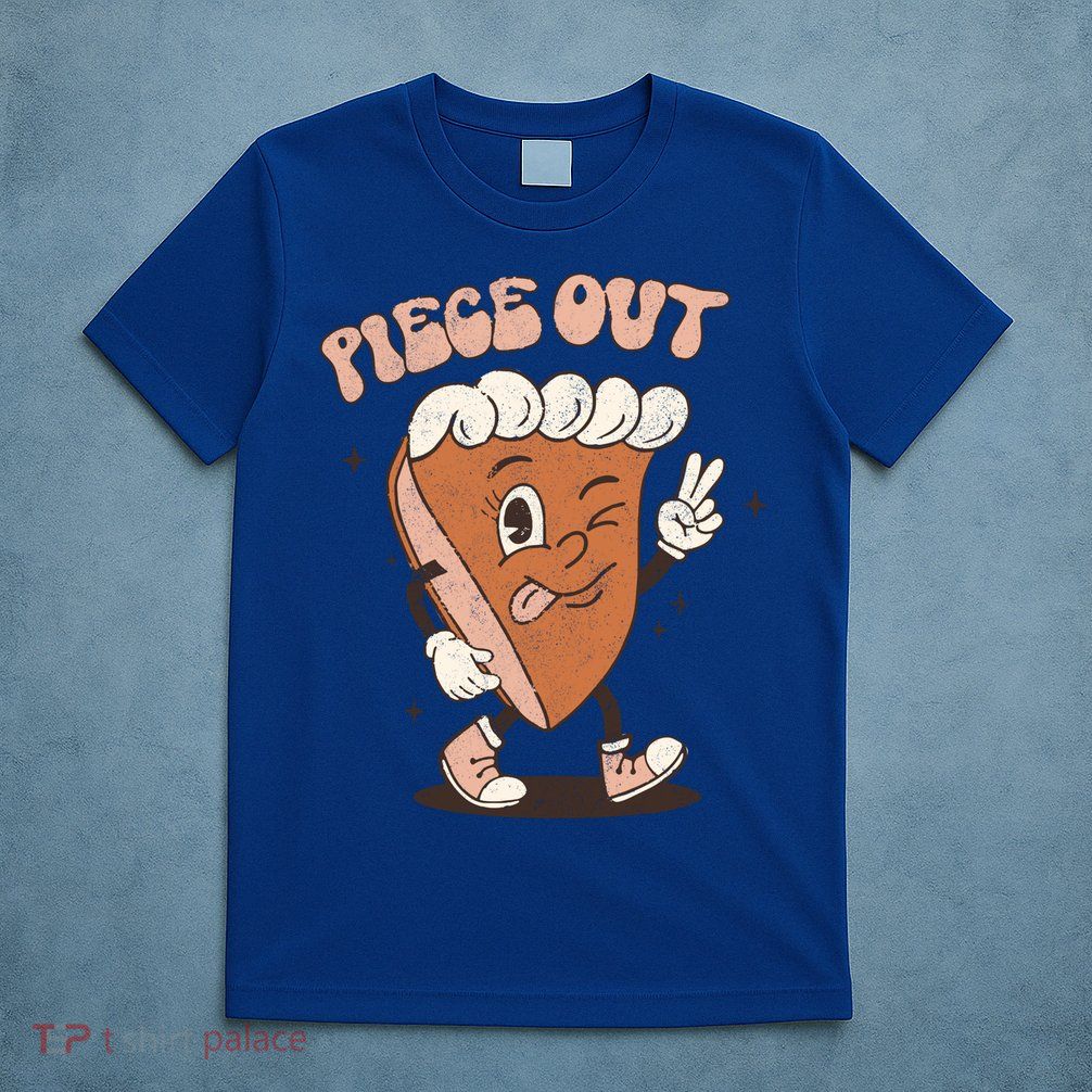 Piece Out Funny Pumpkin Pie Thanksgiving Retro Style Meaningful Gift T-Shirt