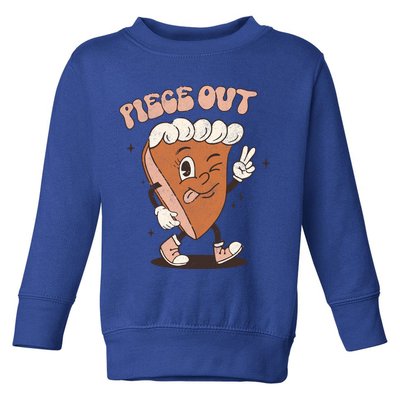 Piece Out Funny Pumpkin Pie Thanksgiving Retro Style Meaningful Gift Toddler Sweatshirt