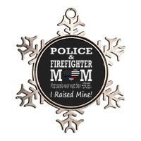 Police Officer Firefighter Fireman Mom Mother Metallic Star Ornament