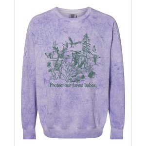 Protect Our Forest Babes Gift Colorblast Crewneck Sweatshirt