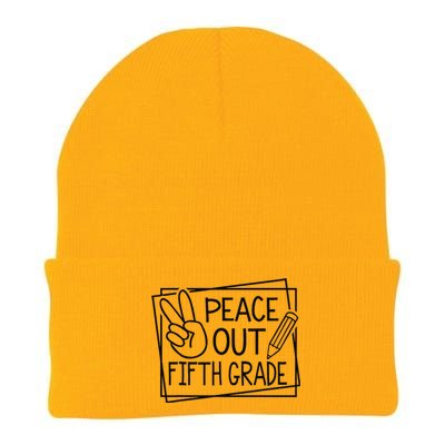 Peace Out Fifth Grade Last Day Of School Summer Break Knit Cap Winter Beanie