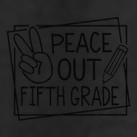 Peace Out Fifth Grade Last Day Of School Summer Break 7 Panel Mesh Trucker Snapback Hat