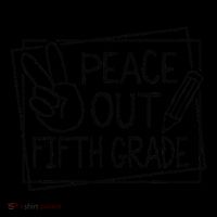 Peace Out Fifth Grade Last Day Of School Summer Break Women's V-Neck T-Shirt