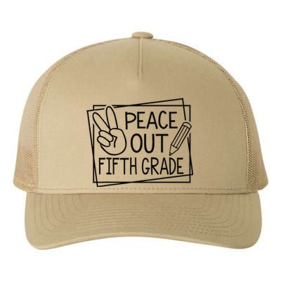 Peace Out Fifth Grade Last Day Of School Summer Break Yupoong Adult 5-Panel Trucker Hat