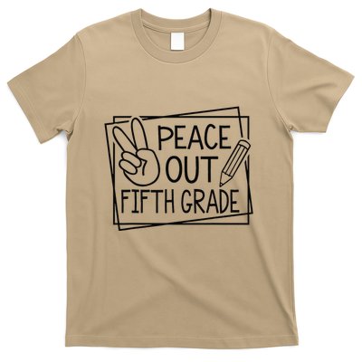Peace Out Fifth Grade Last Day Of School Summer Break T-Shirt