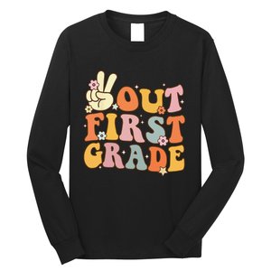 Peace Out First Grade Last Day Of School 1st Grade Long Sleeve Shirt