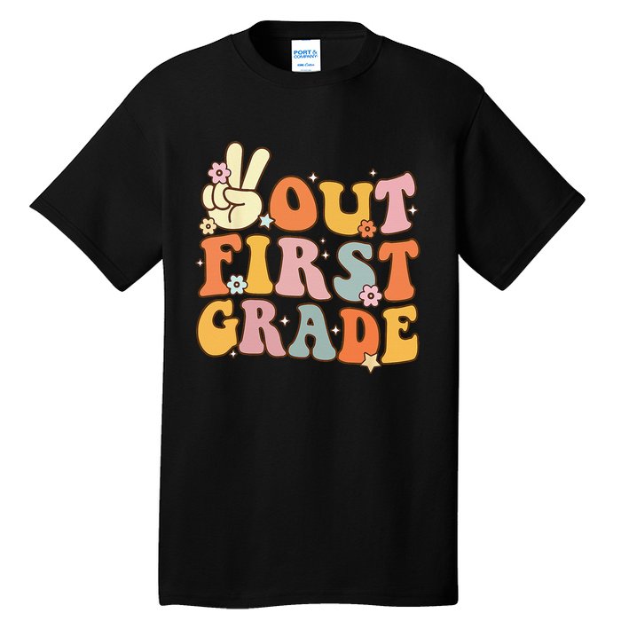 Peace Out First Grade Last Day Of School 1st Grade Tall T-Shirt