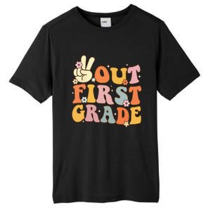 Peace Out First Grade Last Day Of School 1st Grade Tall Fusion ChromaSoft Performance T-Shirt