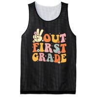 Peace Out First Grade Last Day Of School 1st Grade Mesh Reversible Basketball Jersey Tank