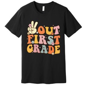 Peace Out First Grade Last Day Of School 1st Grade Premium T-Shirt