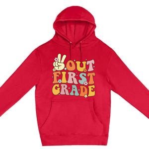 Peace Out First Grade Last Day Of School 1st Grade Premium Pullover Hoodie