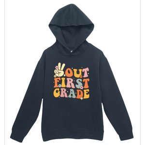 Peace Out First Grade Last Day Of School 1st Grade Urban Pullover Hoodie