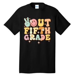 Peace Out Fifth 5th Grade Class Goodbye 5th Grade Tall T-Shirt