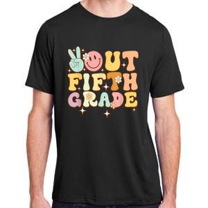 Peace Out Fifth 5th Grade Class Goodbye 5th Grade Adult ChromaSoft Performance T-Shirt