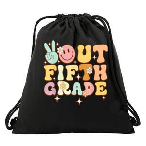 Peace Out Fifth 5th Grade Class Goodbye 5th Grade Drawstring Bag