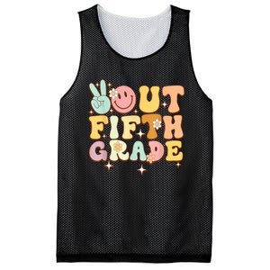 Peace Out Fifth 5th Grade Class Goodbye 5th Grade Mesh Reversible Basketball Jersey Tank