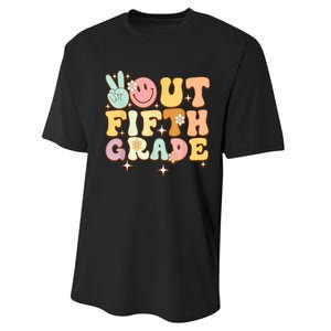 Peace Out Fifth 5th Grade Class Goodbye 5th Grade Performance Sprint T-Shirt