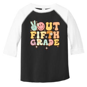 Peace Out Fifth 5th Grade Class Goodbye 5th Grade Toddler Fine Jersey T-Shirt