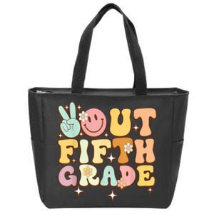 Peace Out Fifth 5th Grade Class Goodbye 5th Grade Zip Tote Bag