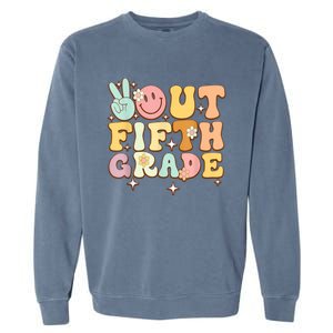 Peace Out Fifth 5th Grade Class Goodbye 5th Grade Garment-Dyed Sweatshirt