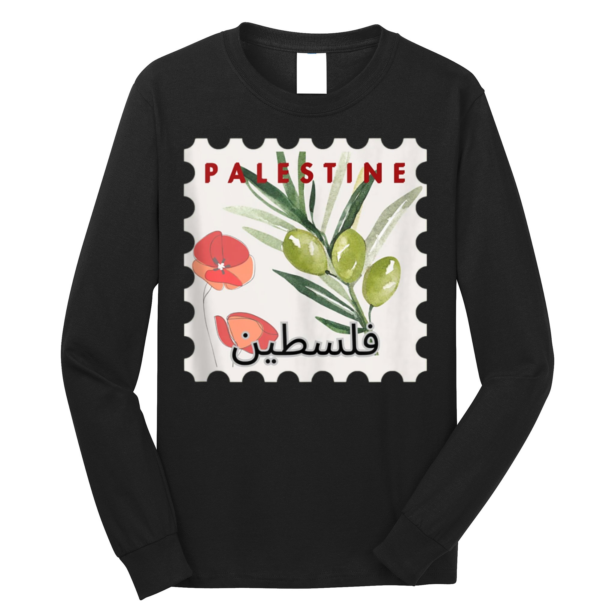 Palestine Olive Free Palestine Gaza Long Sleeve Shirt