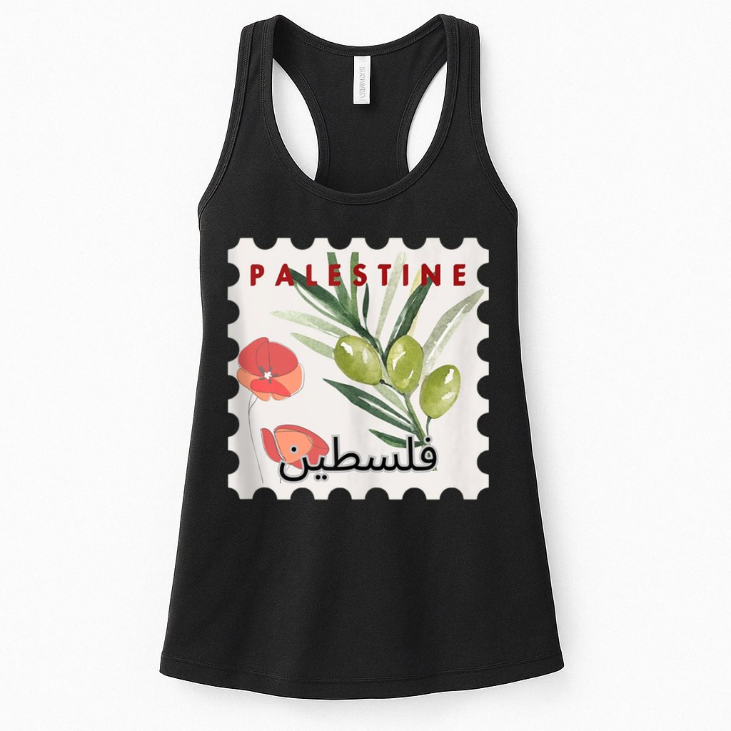 Palestine Olive Free Palestine Gaza Womens Tank Top