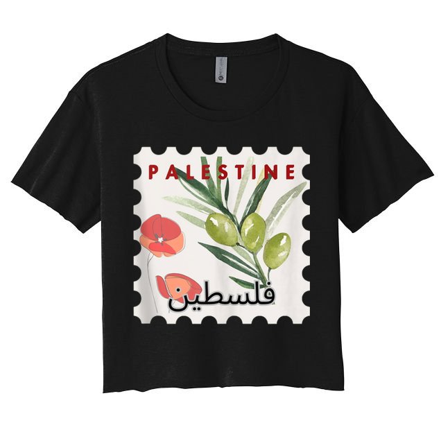Palestine Olive Free Palestine Gaza Crop Top