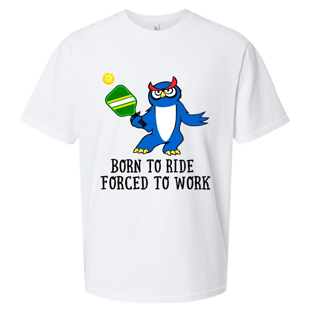 Pickleball Owl Forced To Work SKY Sueded Cloud Jersey T-Shirt