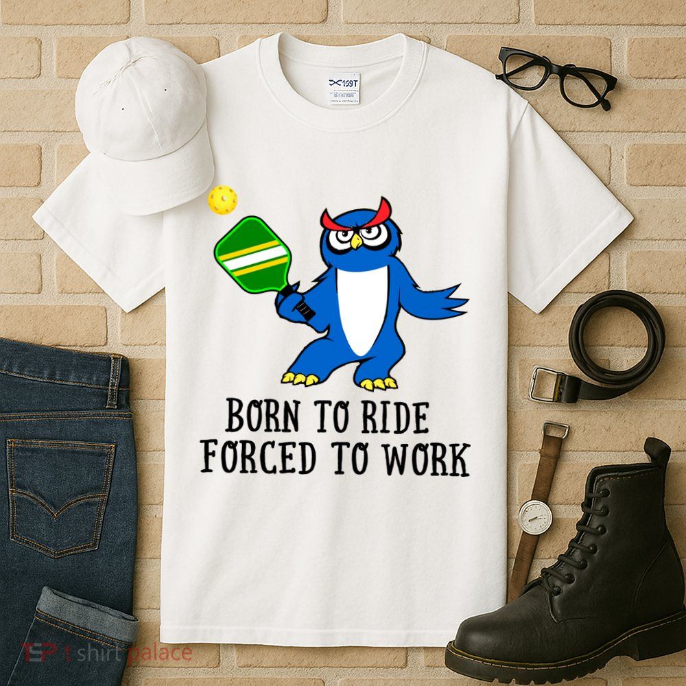 Pickleball Owl Forced To Work SKY Tall T-Shirt