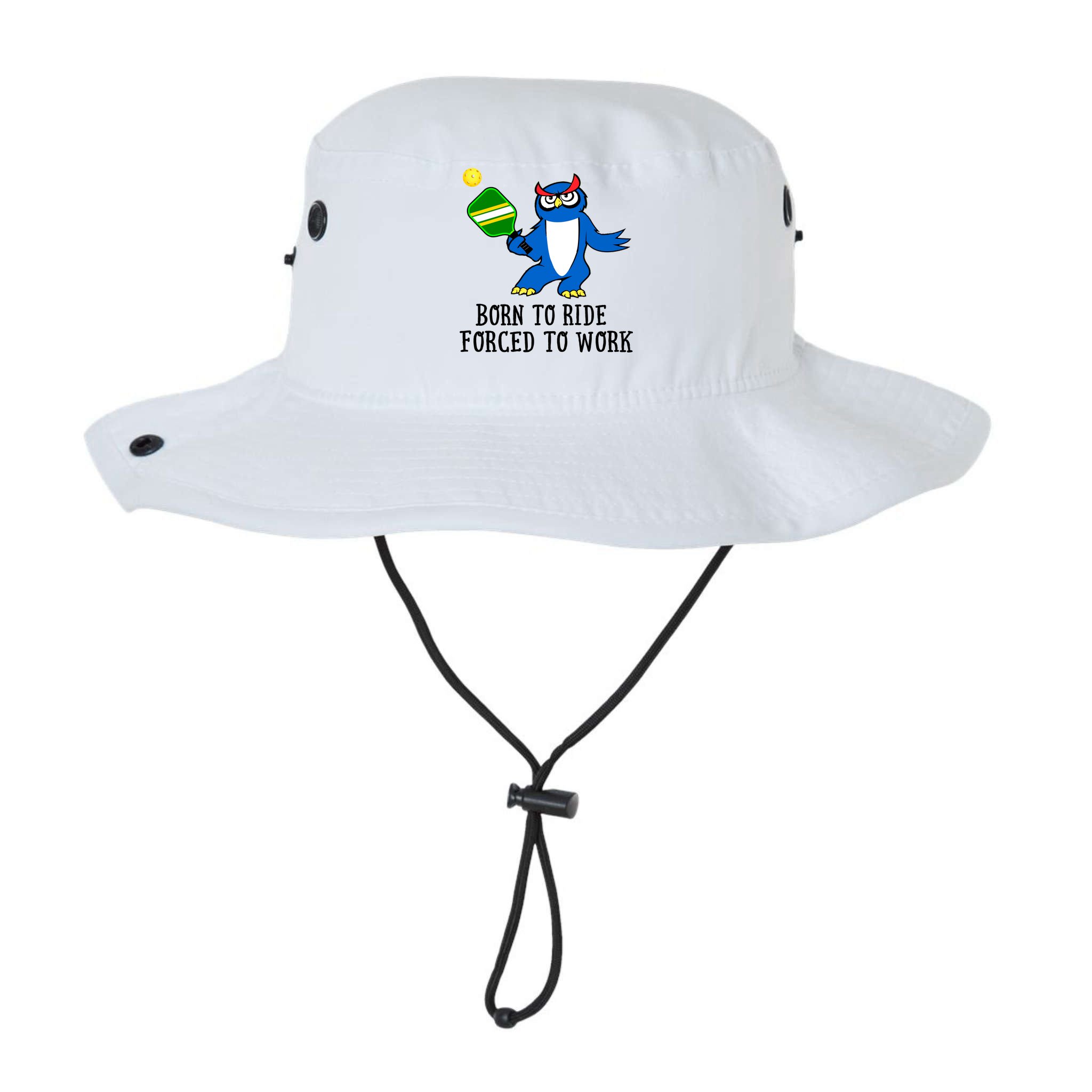 Pickleball Owl Forced To Work SKY Bucket Hat