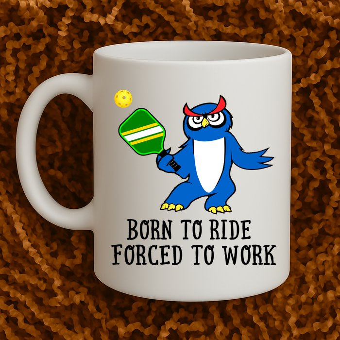Pickleball Owl Forced To Work SKY Mug