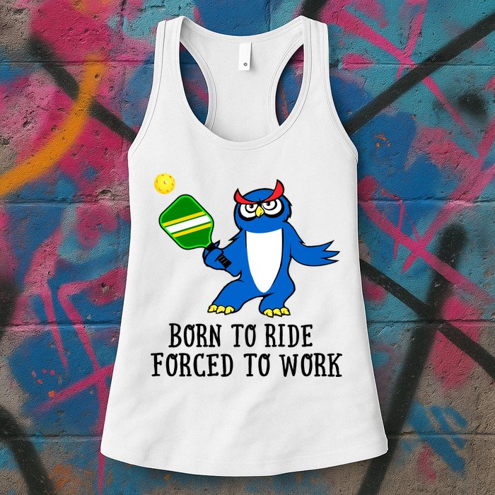 Pickleball Owl Forced To Work SKY Womens Tank Top