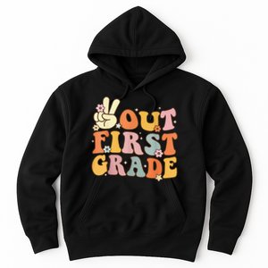 Peace Out First Grade Last Day of School 1st Grade Hoodie