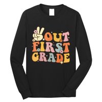 Peace Out First Grade Last Day of School 1st Grade Long Sleeve Shirt