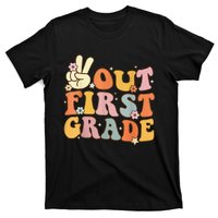 Peace Out First Grade Last Day of School 1st Grade T-Shirt