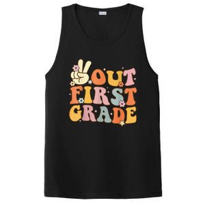 Peace Out First Grade Last Day of School 1st Grade PosiCharge Competitor Tank